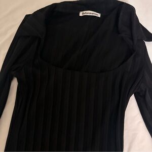 Reformation Vittoria Black Dress